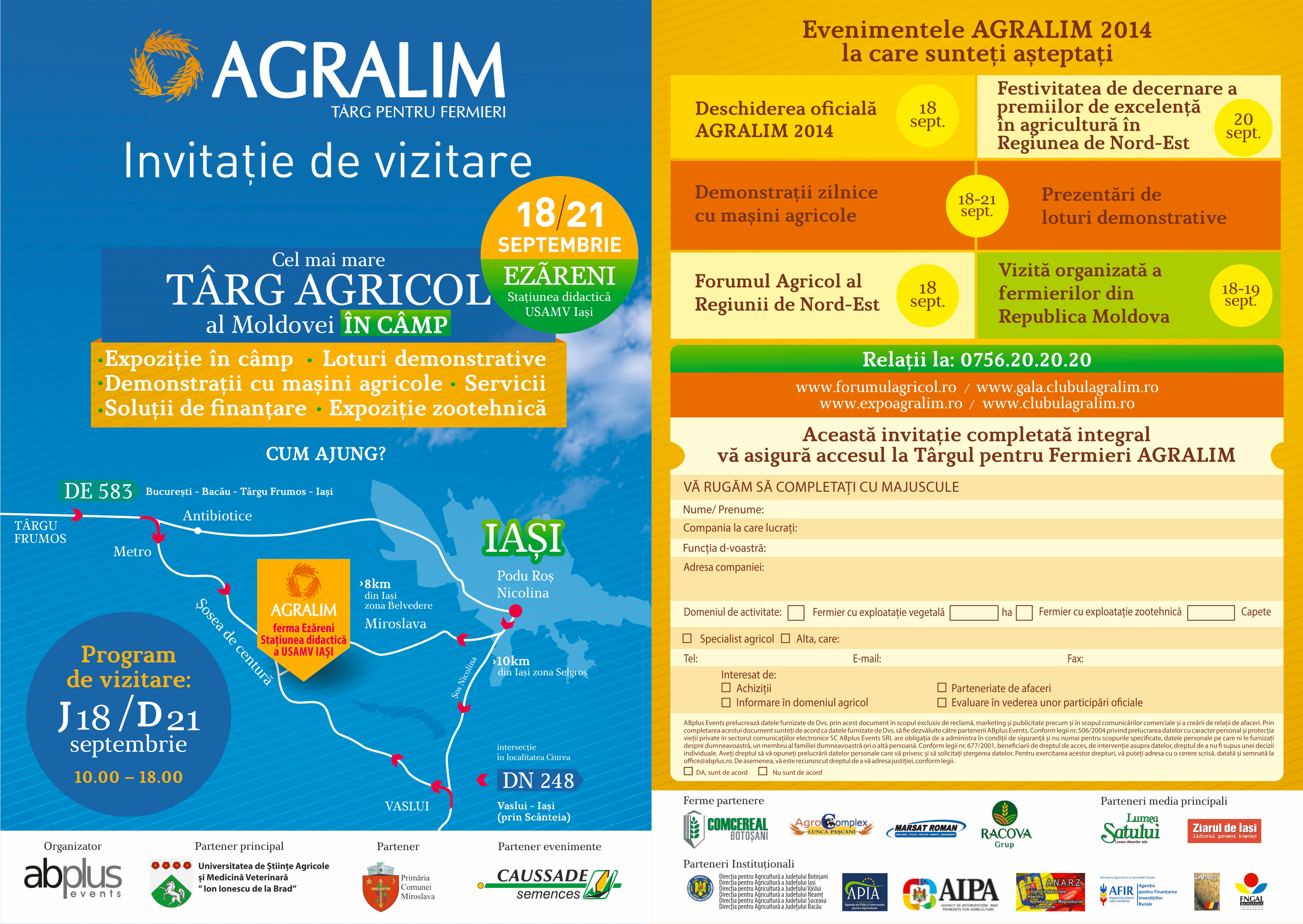 Astăzi se deschide, la Ezăreni, județul Iași, târgul pentru fermieri AGRALIM