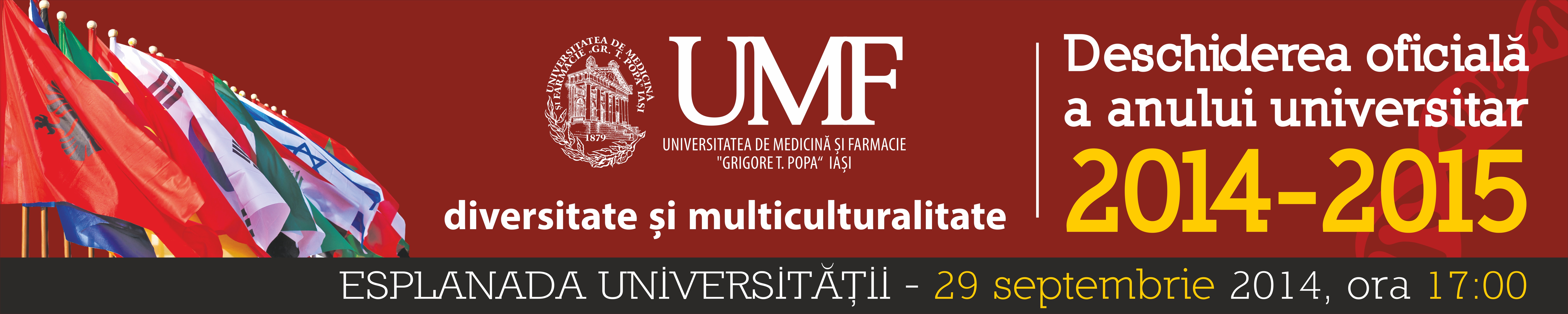 Deschiderea anului universitar 2014 – 2015 la UMF Iași. Concerte şi spectacol de artificii, mâine de la ora 17:00