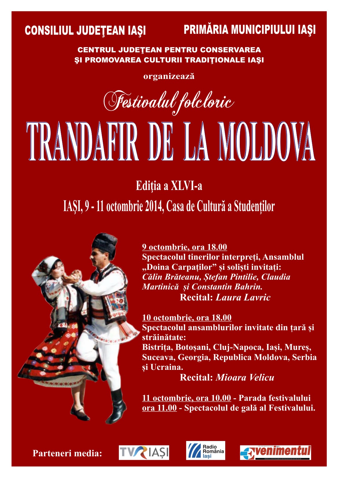 Festivalului folcloric „Trandafir de la Moldova”, ediția a XLVI-a (VIDEO)