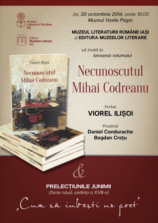 Viorel Ilișoi își lansează, la Iași, volumul „Necunoscutul Mihai Codreanu”