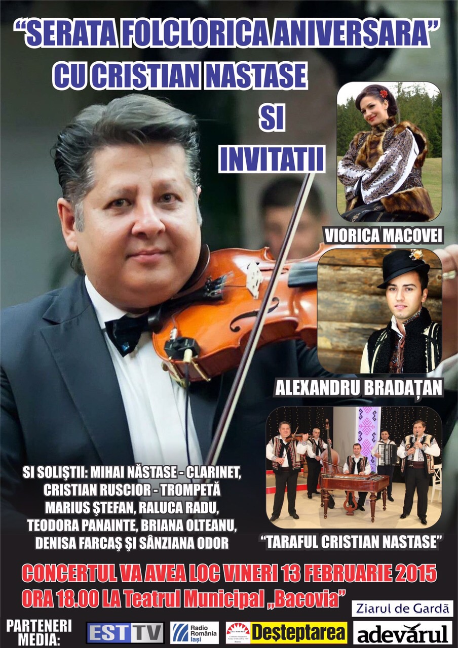 Serată folclorică aniversară – Cristian Năstase și invitatii săi (13.02.2015)