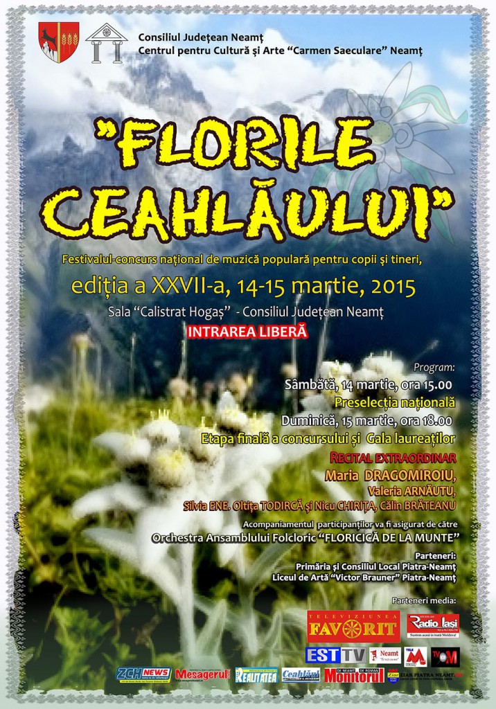 afis florile ceahlaului 2015