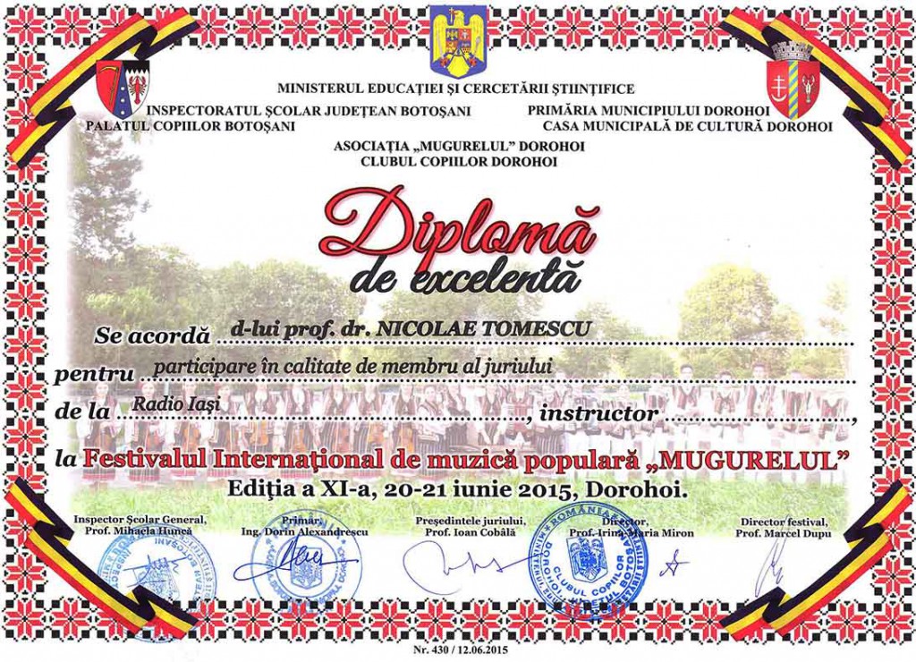 diploma mugurelul