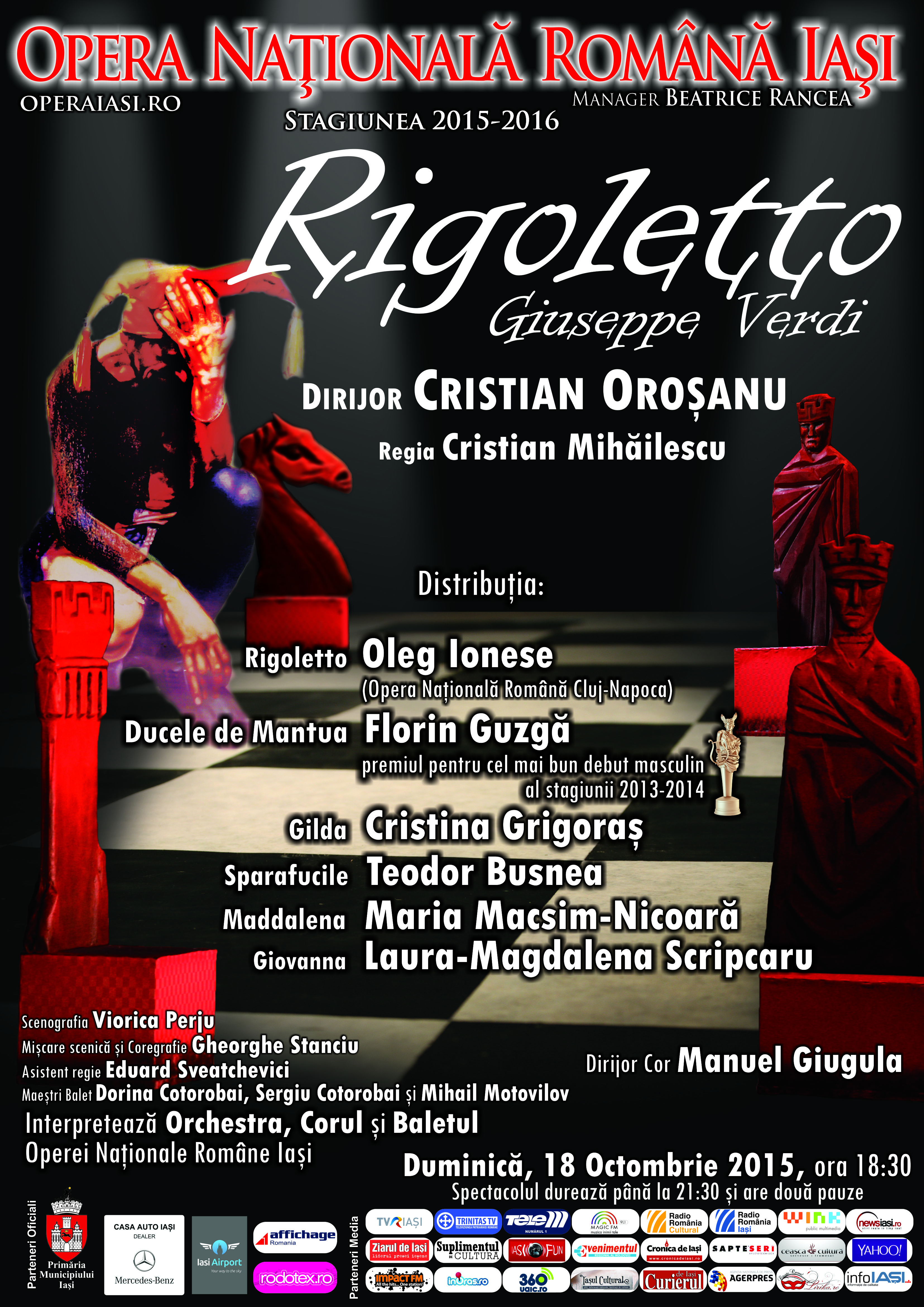 ONRI prezintă spectacolul „Rigoletto”