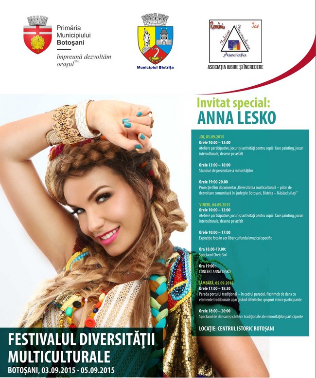 Festival al diversităţii multiculturale organizat la Botoşani