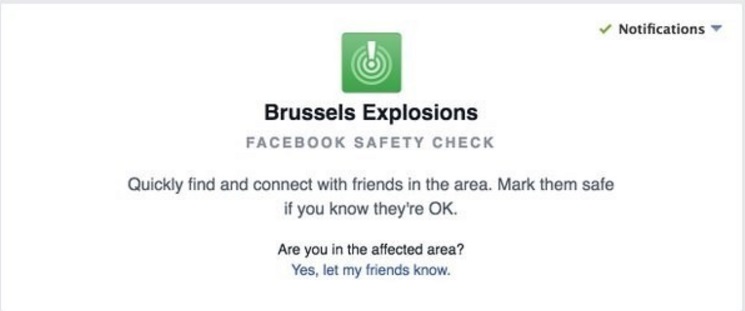 Facebook a activat serviciul „control de siguranţă” după atacurile de la Bruxelles