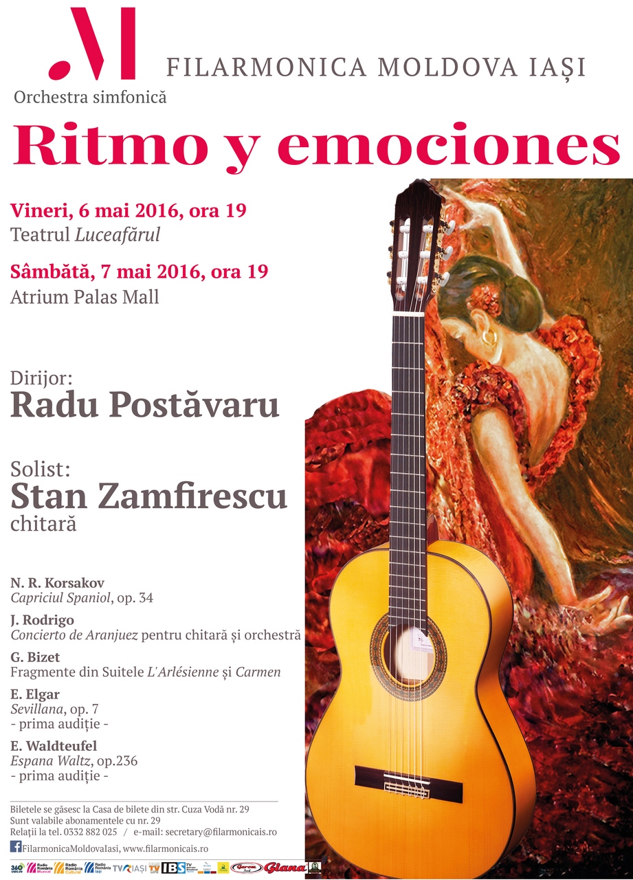 Iași, 6-7 mai: Filarmonica Moldova, Concertul Ritmo y emociones