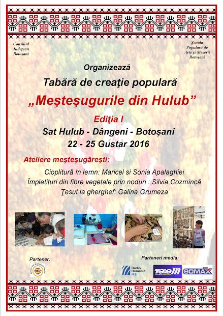 (REPORTAJ) „MEȘTEȘUGURILE DIN HULUB „, ediția I