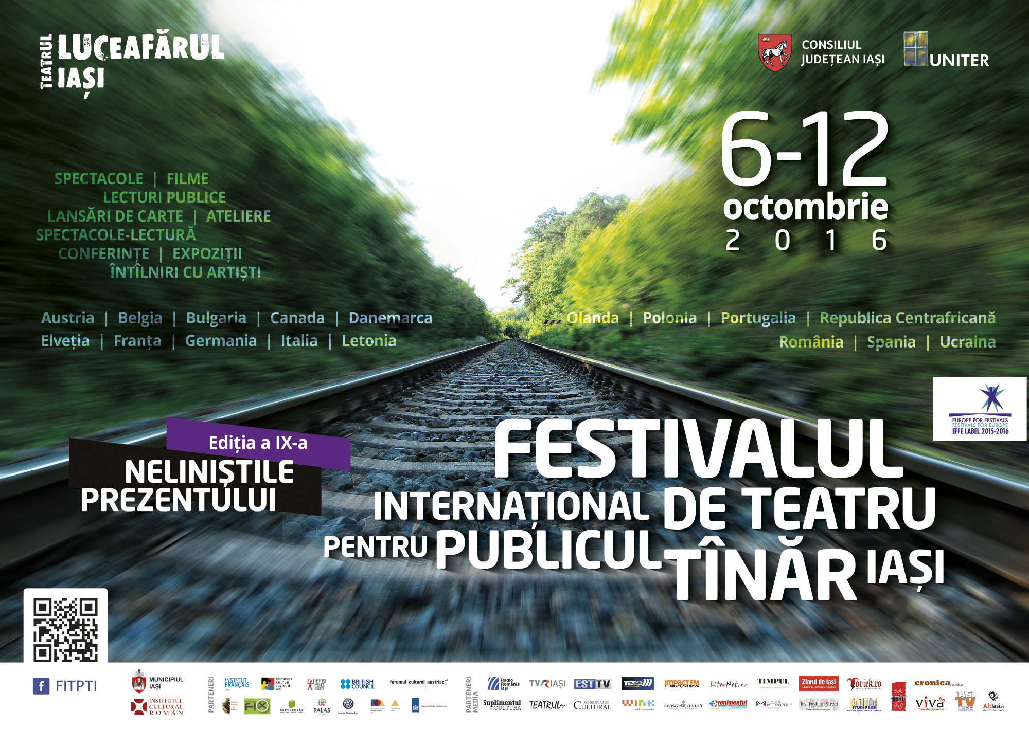 FESTIVALUL INTERNAŢIONAL de TEATRU pentru PUBLICUL TÂNĂR – 6-12 octombrie 2016