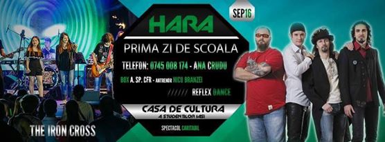 (INTERVIU) Hara şi The Iron Cross vor cînta la concertul caritabil Prima zi de şcoală