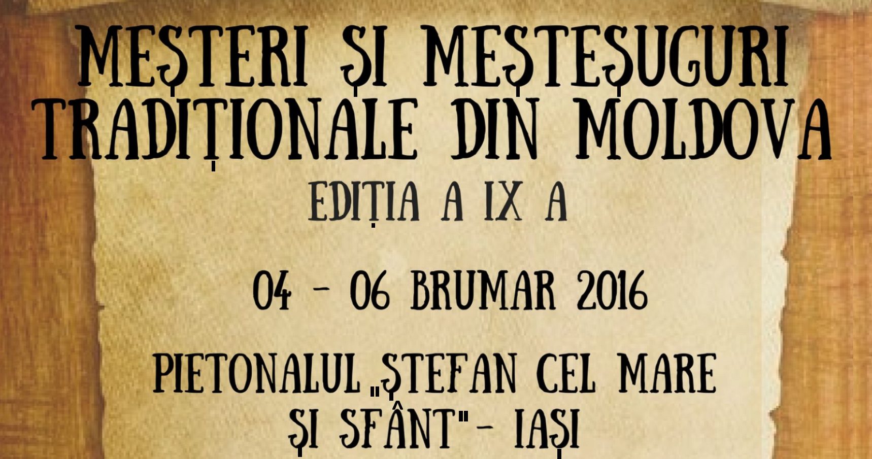 La Iași se va organiza o nouă ediție a manifestării cultural-interactive „Meşteri şi meşteşuguri tradiţionale din Moldova”