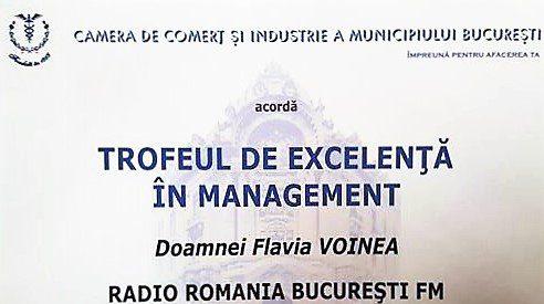 Trofeul de excelenţă pentru Bucureşti fm