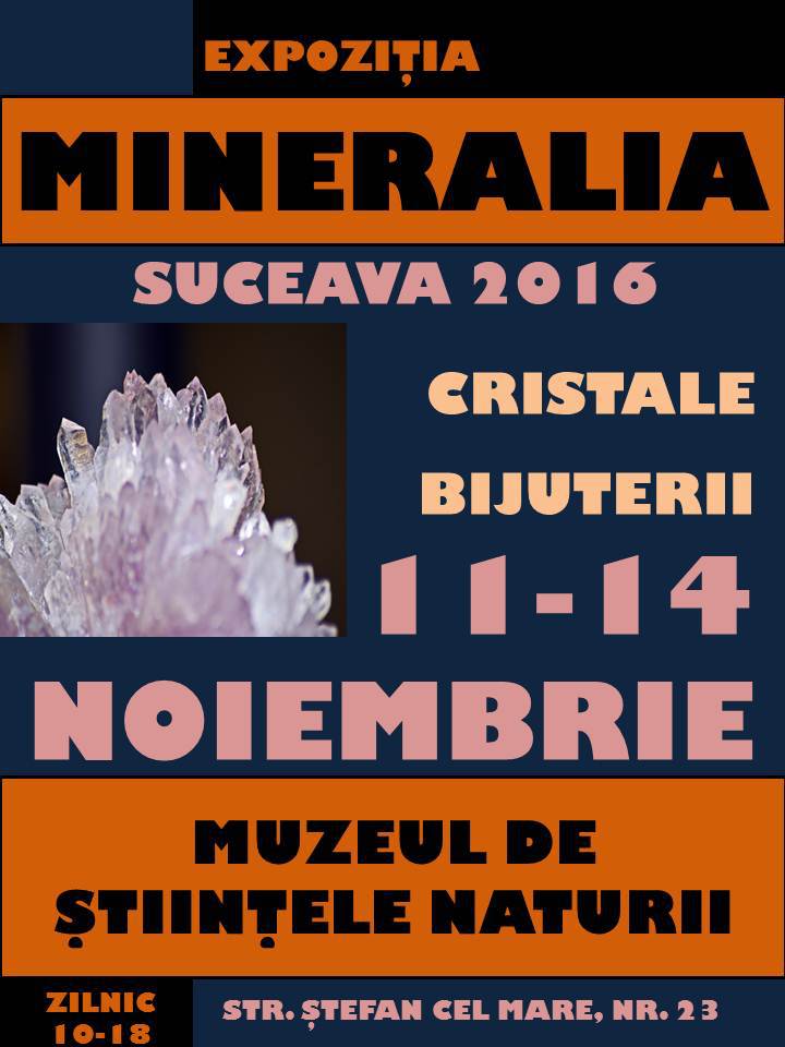 MINERALIA SUCEAVA, 11-14 noiembrie 2016