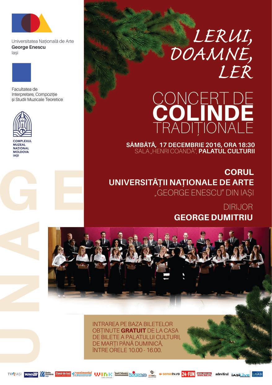 Iași, 17 dec., 18.30: Corul UNAGE la Sala Henri Coandă – Palatul Culturii