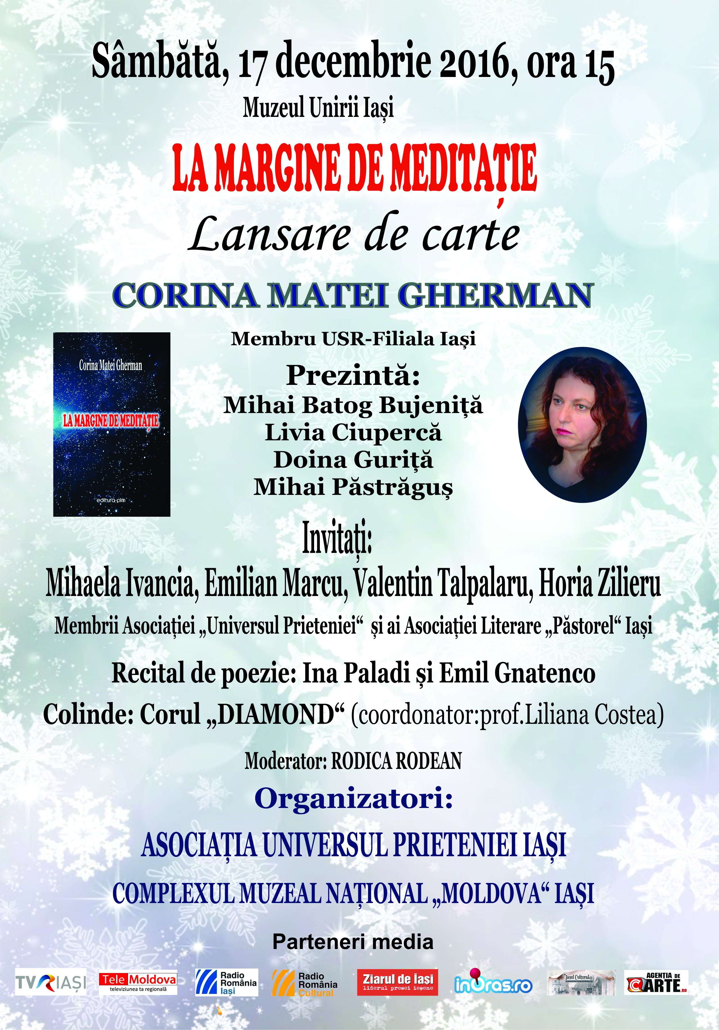 (17.12.2016) Lansare de carte Corina Matei Gherman – La Margine de meditație