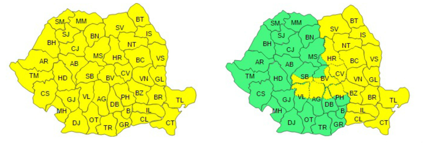 METEO: GER năprasnic peste ROMÂNIA