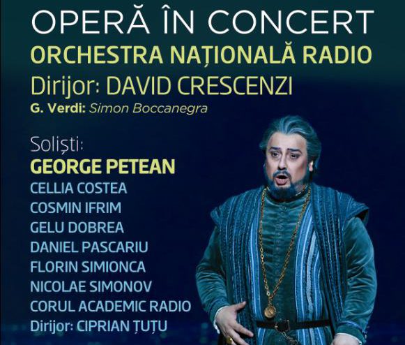 Concert extraordinar la Sala Radio: George Petean în rolul titular din Simon Boccanegra