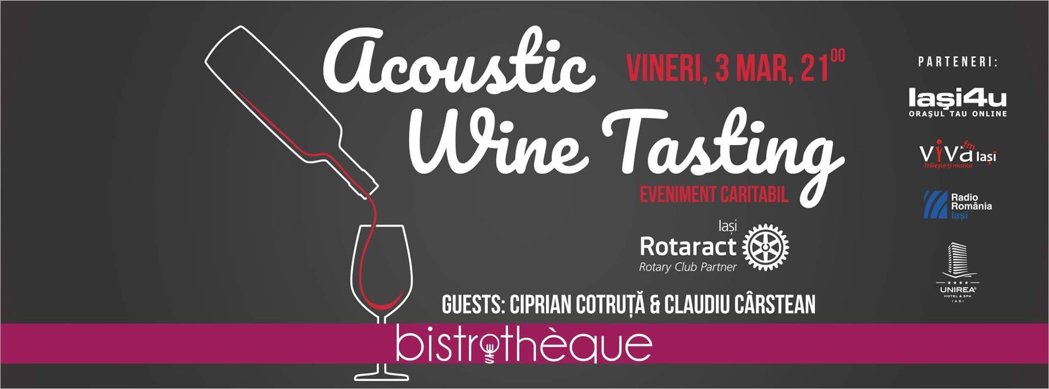 Iași: Acoustic Wine Tasting – Eveniment caritabil