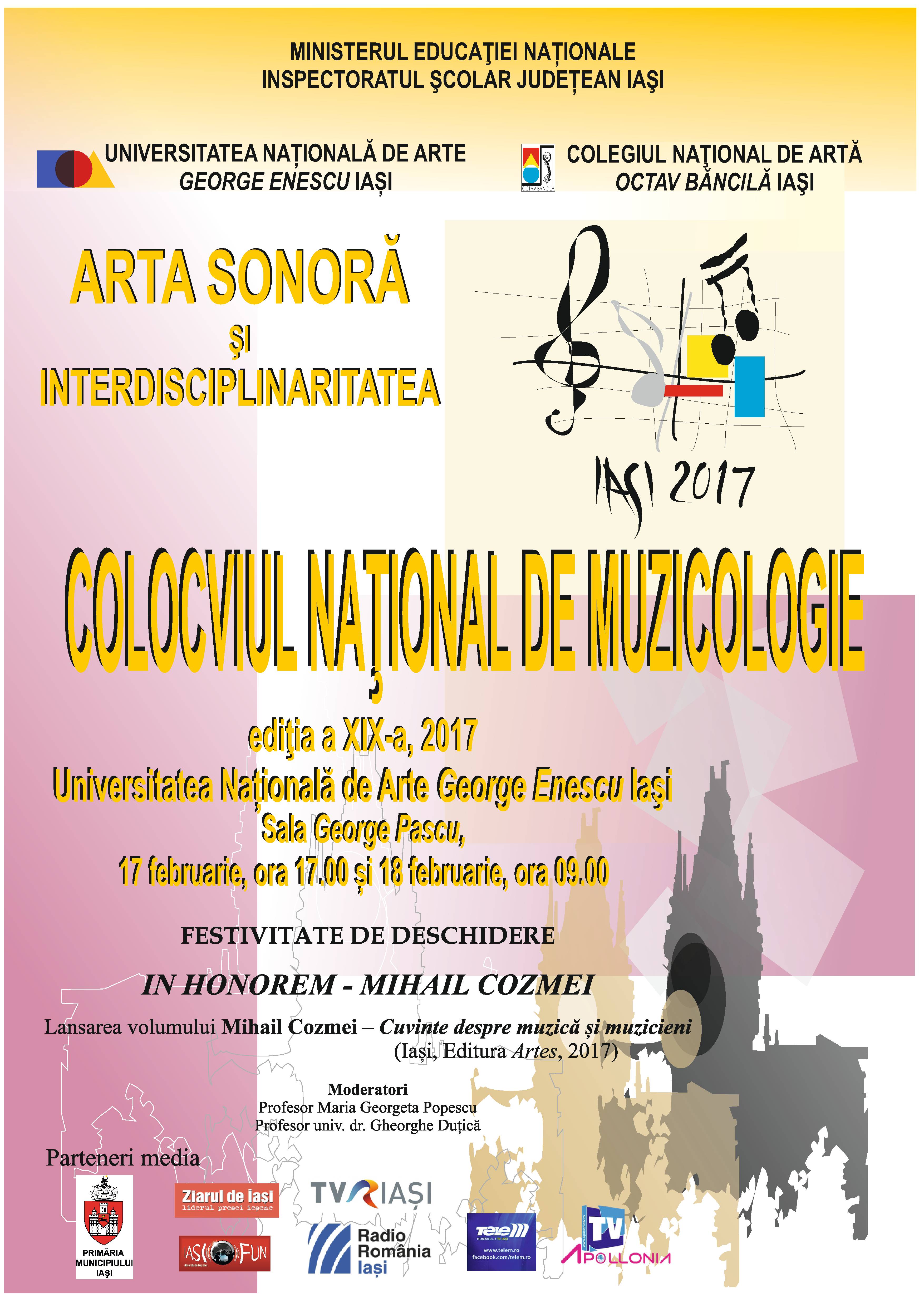 Iași, 17-18 februarie, Colocviul Național de Muzicologie, ed. a 19-a