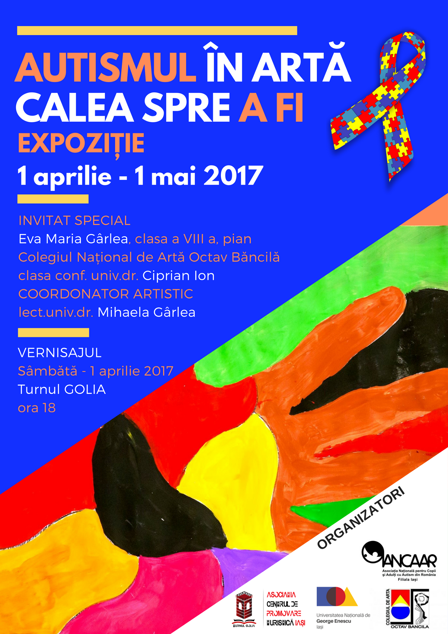 Vernisajul Expoziţiei ”Autismul în Artă-Calea spre A FI” în Turnul GOLIA