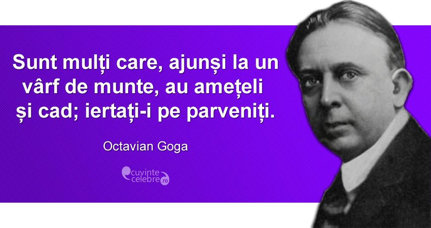 Octavian Goga: „(…)Aşa mor visele pe rând(…)”