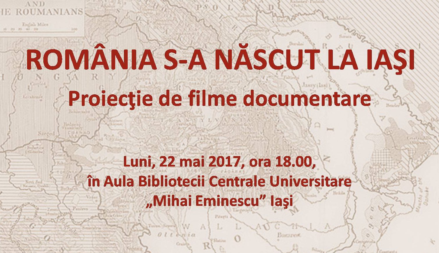 Proiecţie de filme documentare la Biblioteca Centrală Universitară „Mihai Eminescu” Iaşi