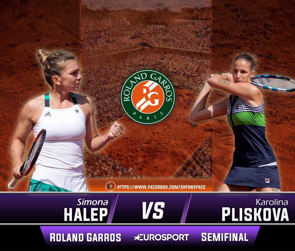 Semifinală, Roland Garros: Halep vs Pliskova 6-4; 3-6; 6-3… În finală: Simona Halep vs Jelena Ostapenko