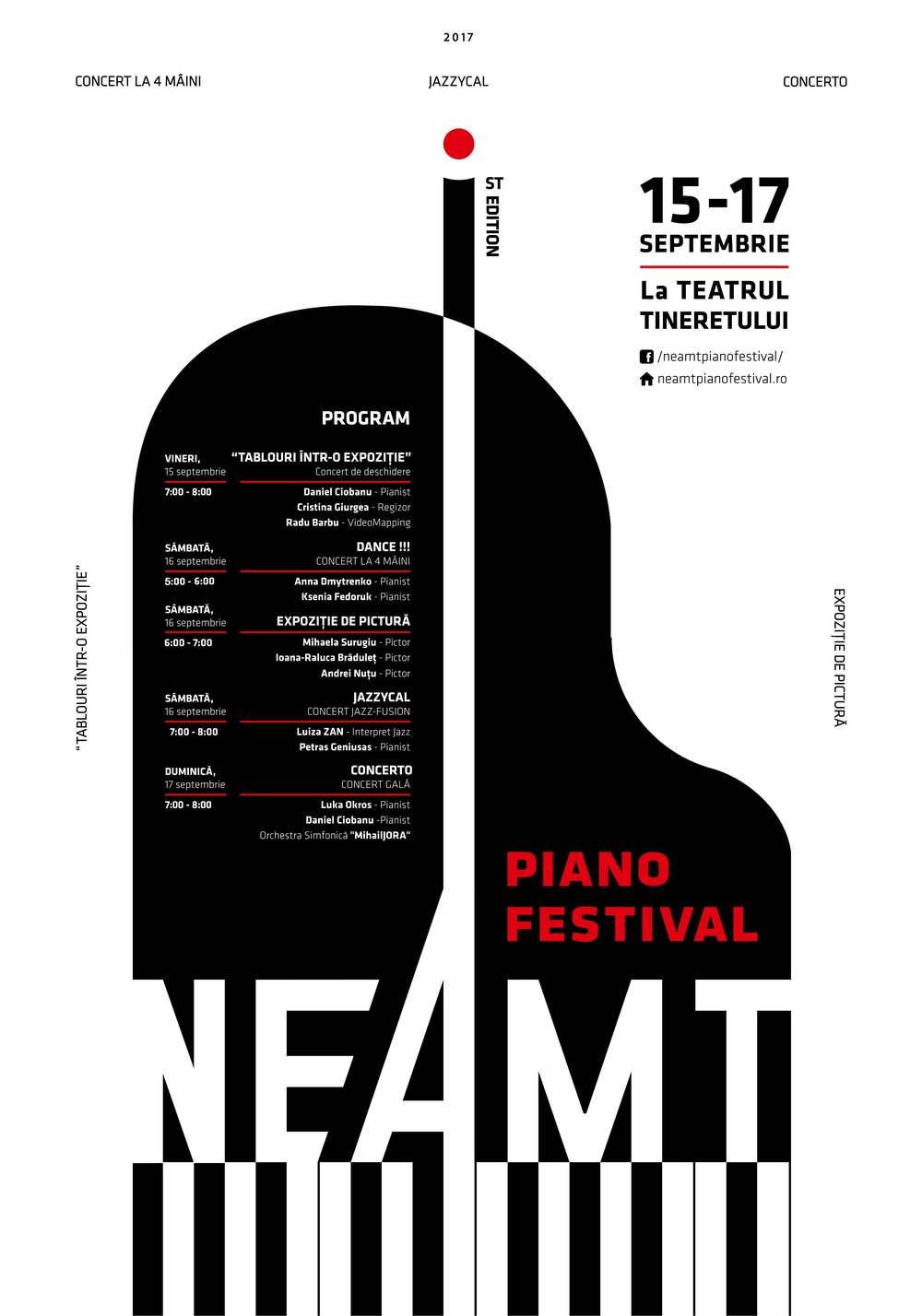 Neamț Piano Festival, 15-17 septembrie, la Piatra Neamț