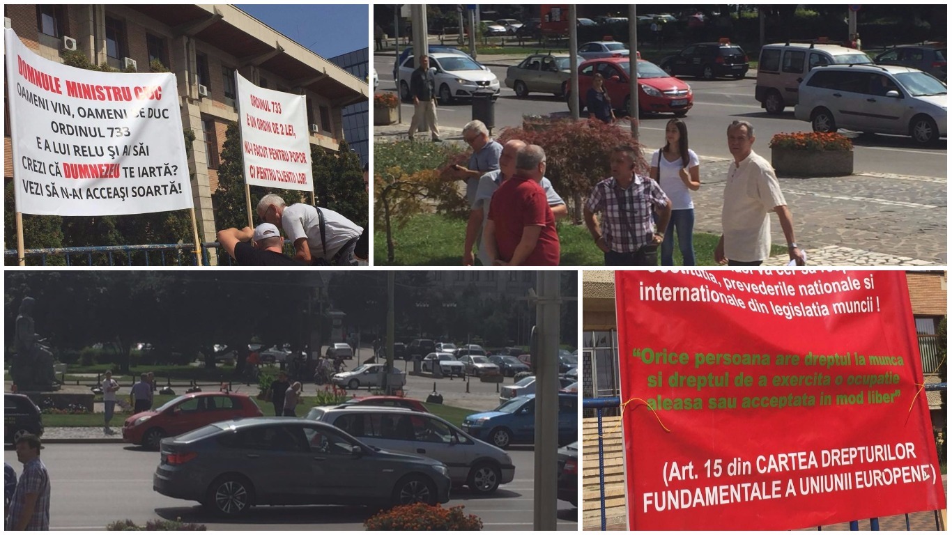 (FOTO) Protest al instructurilor auto la IAŞI