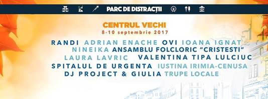 Pe 8-10 septembrie are loc SeptemberFest Botosani cu 10 concerte sustinute de artisti renumiti Concerte Randi, Ioana Ignat, DJ Project si Giulia, Spitalul de Urgenta, Laura Lavric etc