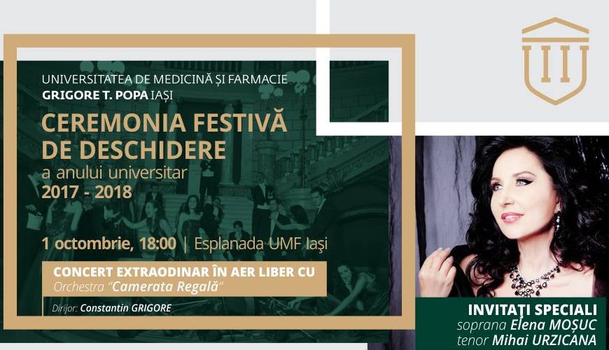 Ceremonia de deschidere a anului universitar 2017-2018 la Universitatea de Medicină și Farmacie „Grigore T. Popa” Iași