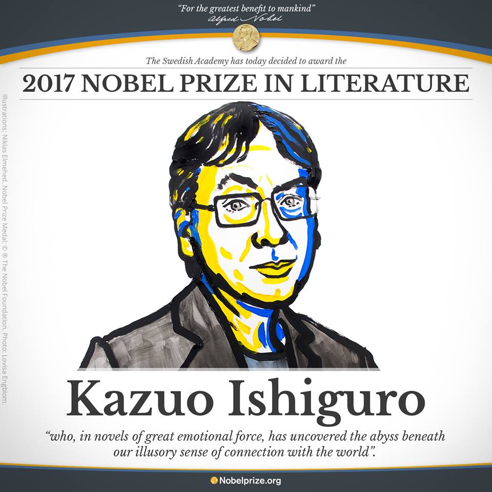 Scriitorul Kazuo Ishiguro a câștigat premiul Nobel pentru literatură pe 2017