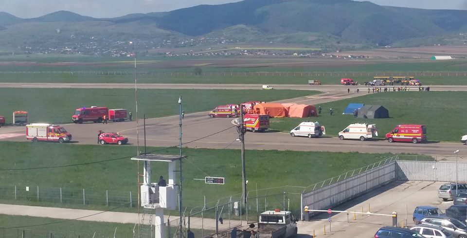 Bacău: Simulare de accident aviatic pe Aeroportul „George Enescu”