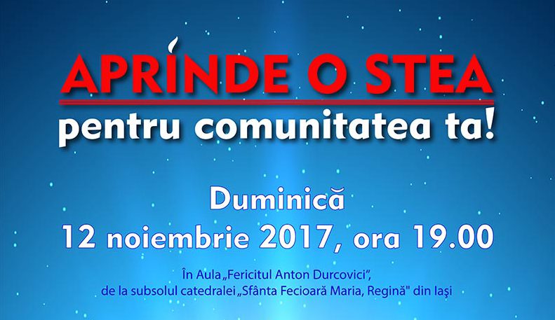 Centrul Diecezan Caritas Iași organizează evenimentul „Un milion de stele”