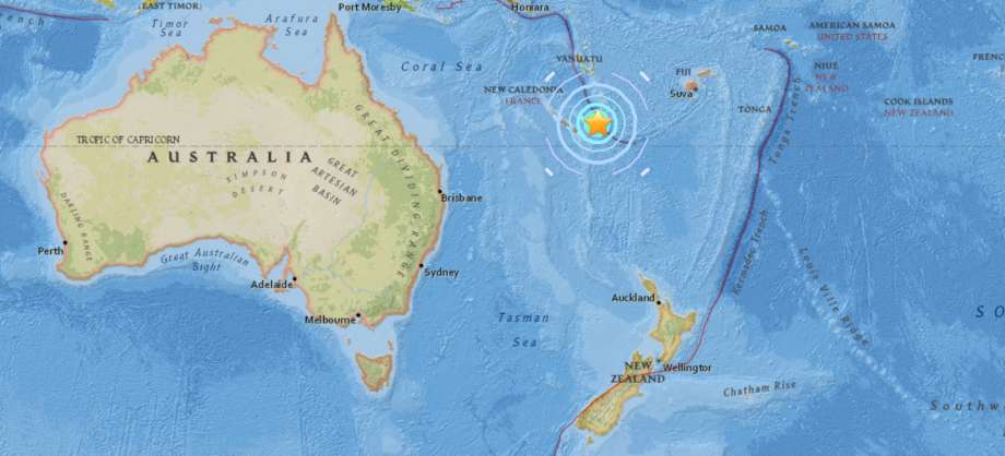 Cutremur cu magnitudinea 7 la est de Noua Caledonie