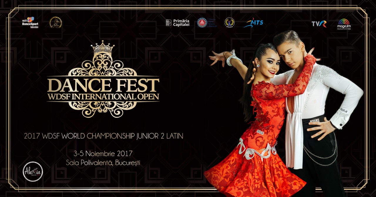 O pereche de la Dance Energy din Iași la ediția 2017 a Campionatului Mondial de Juniori II