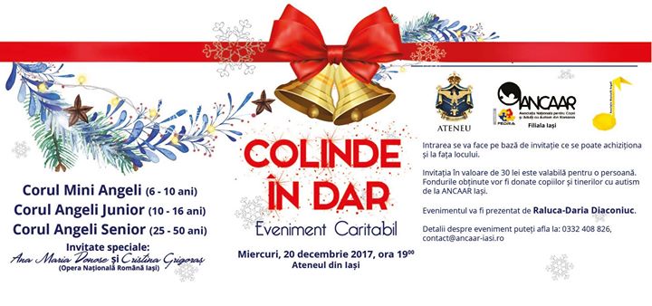 Concert de colinde în beneficiul copiilor și tinerilor cu autism