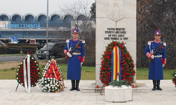 București: Ceremonie de comemorare a jandarmilor morți pe Aeroportul „Henri Coandă”, la 23 decembrie 1989