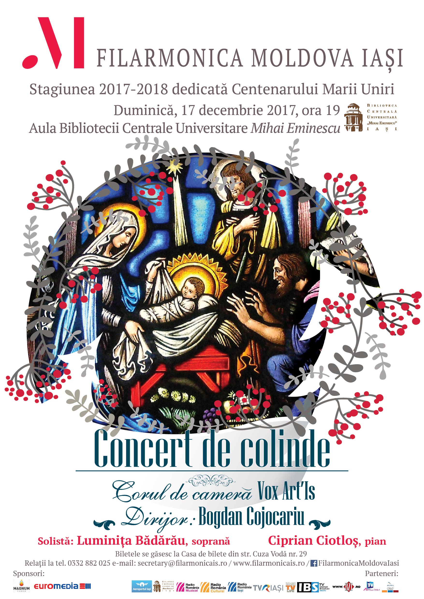 CORALA VOX ART’IS – Concert B.C.U. Duminica 17-decembrie ora 19.00