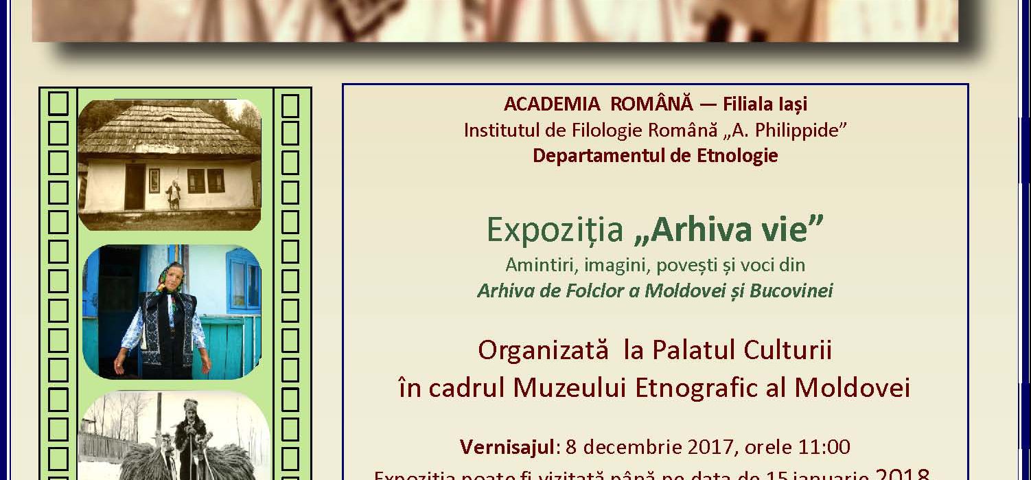 Iaşi: Expoziția „Arhiva vie” la Palatul Culturii