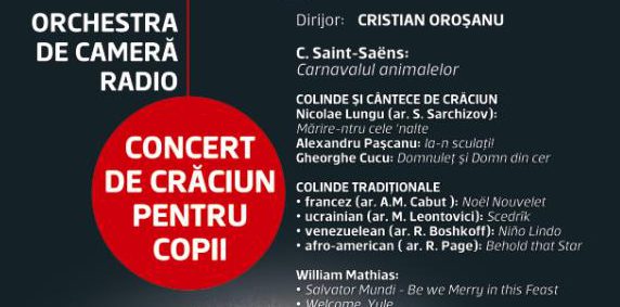 Concert de Crăciun pentru copii la Sala Radio