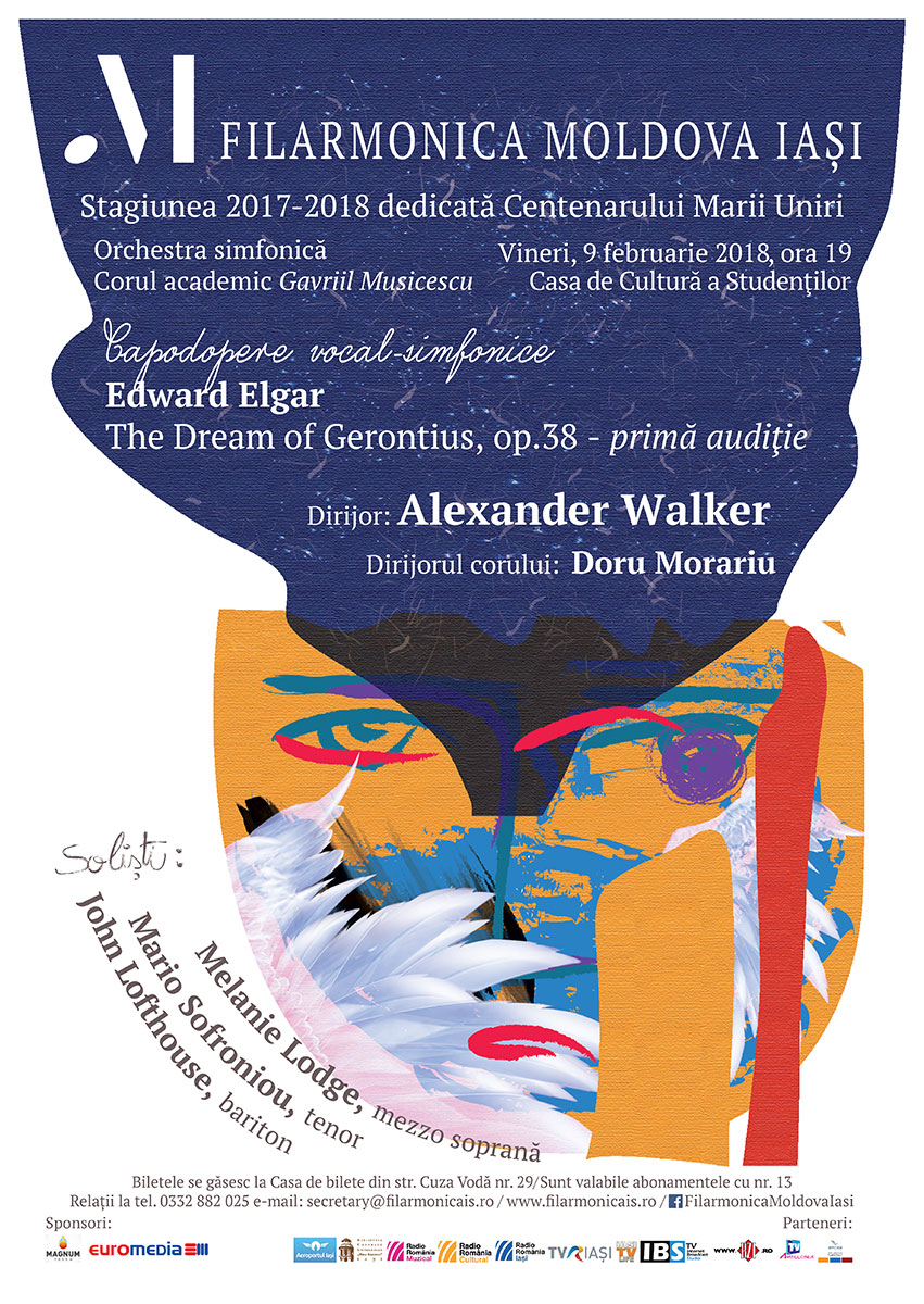 Iași : 9 feb, de la ora 19.00, Filarmonica Moldova şi maestrul Alexander Walker, în Concertul intitulat Capodopere vocal-simfonice, la Casa de Cultură a Studenţilor