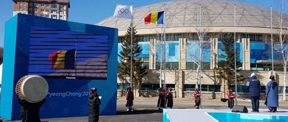 JO 2018: Drapelul României a fost arborat în Satul Olimpic din PyeongChang