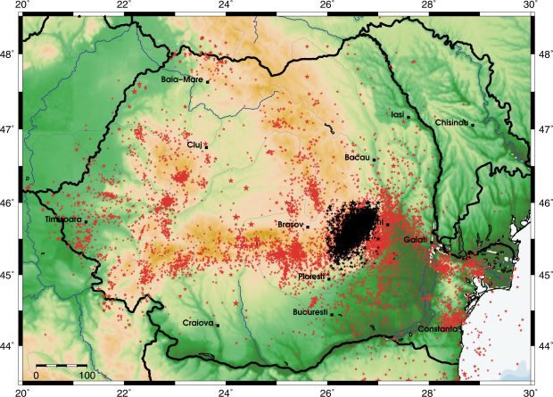 Cutremur de 3,5 grade pe scara Richter în zona seismică Vrancea