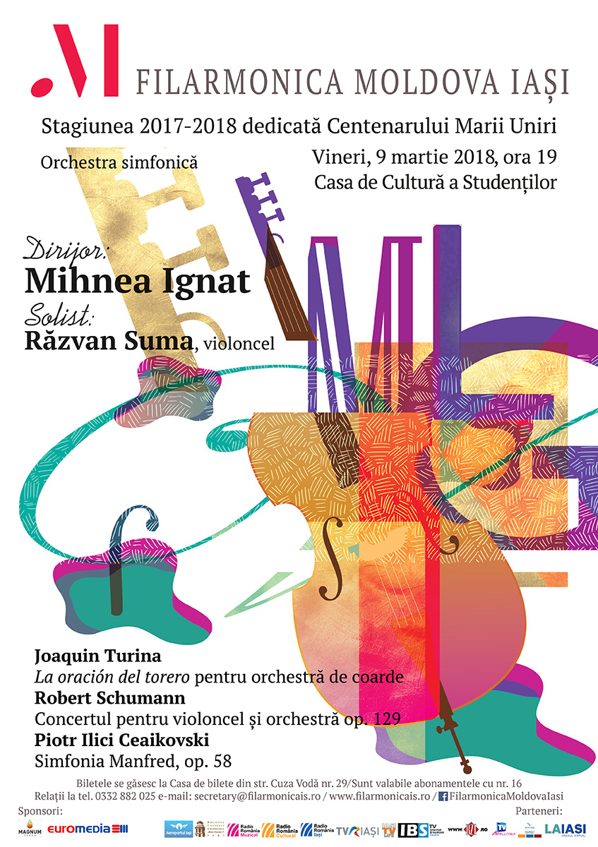 Iaşi, 9 martie, ora 19, Casa Studenţilor: Turina, Schumann şi Ceaikovski cu dirijorul Mihnea Ignat şi Răzvan Suma, solist