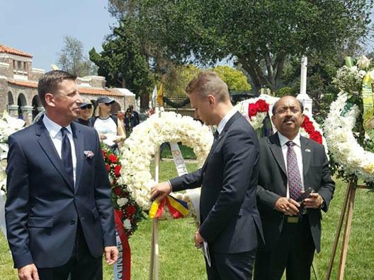 Consulul general al României la Los Angeles, la ceremonia de Memorial Day