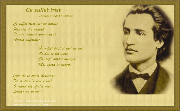 „Românii au două păcate: primul este că nu-l cunoaştem noi înşine pe Eminescu; al doilea, că nu-l facem cunoscut lumii aşa cum se cuvine.” (Constantin Noica)