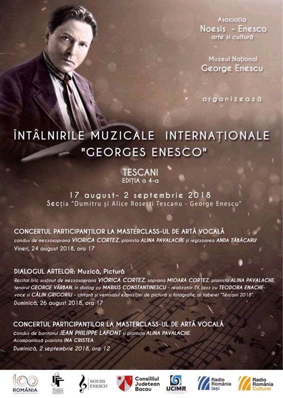 Tescani-Bacău, 2 septembrie, ora 12:00, Concert final după Cursurile de Măiestrie Vocală cu marele bariton francez Jean Philippe Lafont