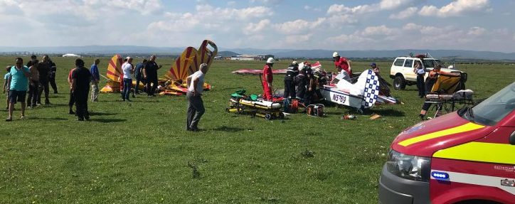 UPDATE: Accident aviatic la Suceava. Un pilot a murit, celălalt a fost adus la Spitalul de Neurochirurgie din Iași