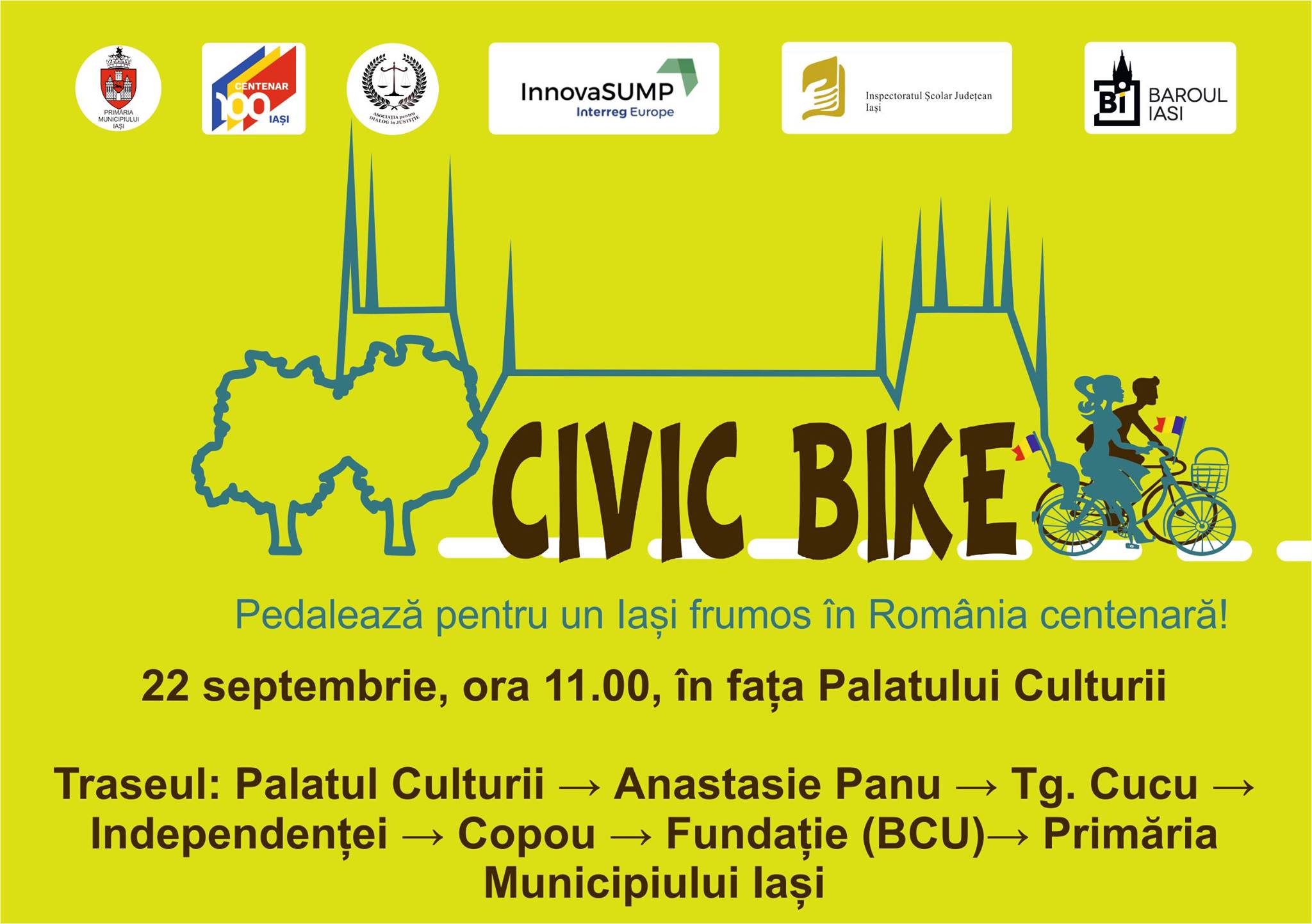 CIVIC bike – Pedalează pentru un Iași frumos în România Centenară